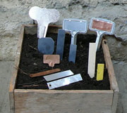 Pflanzetikettten-Pflanzschilder-Holzschilder-Schieferschilder-Kunststoffschilder-Kupferschilder-Aluminiumetiketten