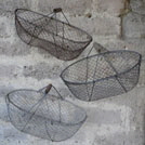 alte Drahtk�rbe-Schiffchenk�rbe-Kartoffelkorb