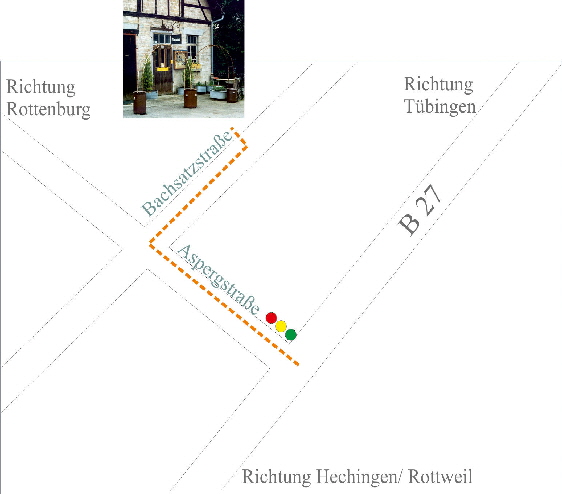 Anfahrtskizze zu Blickfang: Alte Zeiten in Ofterdingen