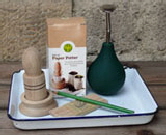 Aussaat-Set "Fensterbank" mit Emaille-Schale